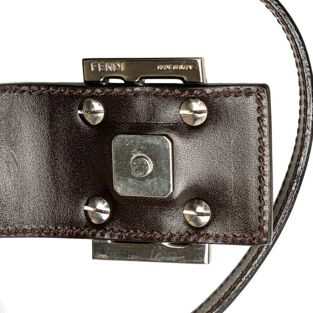 Fendi Zucca Croissant Handbag Brown Canvas Leather - Picture 6 of 8